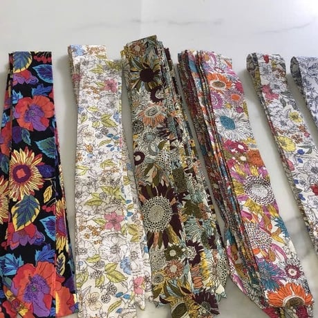 ハンドメイド　リボンセレクション　リバティ柄、バティックリボン等