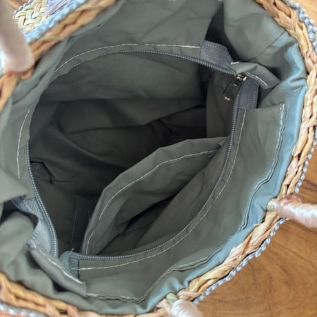 「Luna Tassel Basket（ルナ タッセル バスケット）」　自然素材