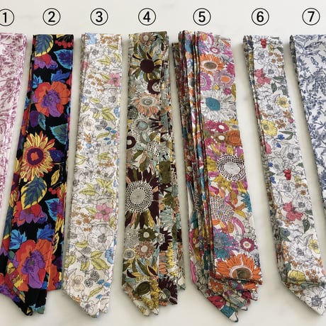 ハンドメイド　リボンセレクション　リバティ柄、バティックリボン等