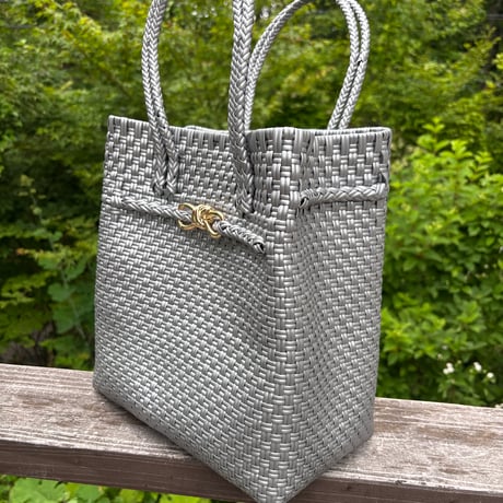 大人可愛いカゴバッグ　Noble tote ノーブルトート ML｜軽量　 横長　上品バッグ｜truetree