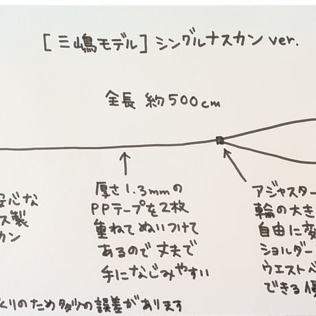 【三嶋モデル】便利に使える5mリード（シングルナスカンver） Mサイズ レインボー