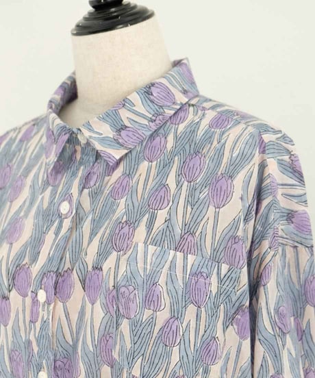 Tulip コットンカディモスリンオーバーブラウス