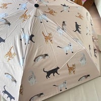 晴雨兼用折り畳み傘　メニ―キャット
