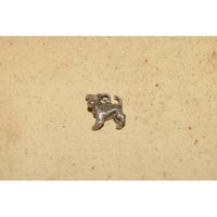 【ヴィンテージアクセサリー】シルバー x ブラックストーン　ドッグ型ネックレストップ