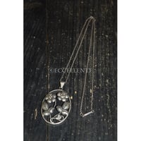 【ヴィンテージアクセサリー】【スウェーデン製】シルバー　フラワーネックレス（チェーン付属）