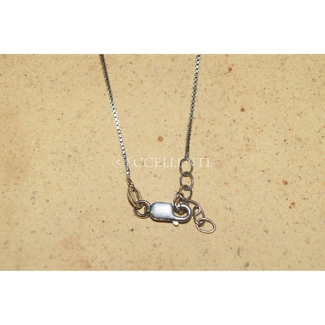 【ヴィンテージアクセサリー】シルバー x アンバー　ティーポット型ネックレス（チェーン付属）