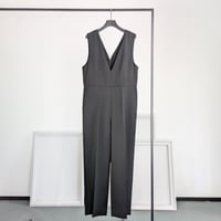 WOOL TWILL OVERALLS-BLACK
