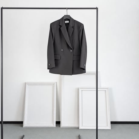 WOOL TWILL JACKET-Black
