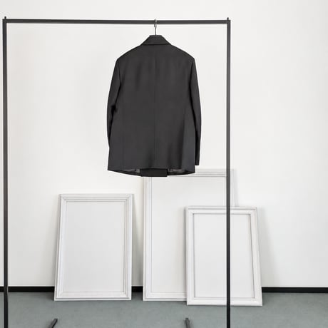 WOOL TWILL JACKET-Black