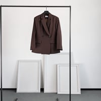 WOOL TWILL JACKET-Brown