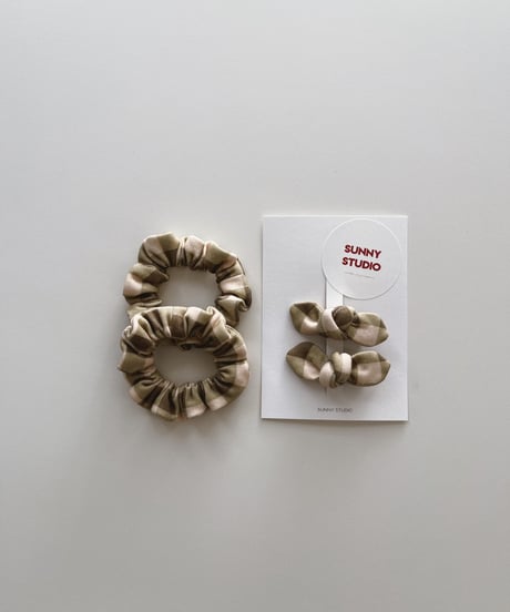 organic cotton Scrunchie /set of 2