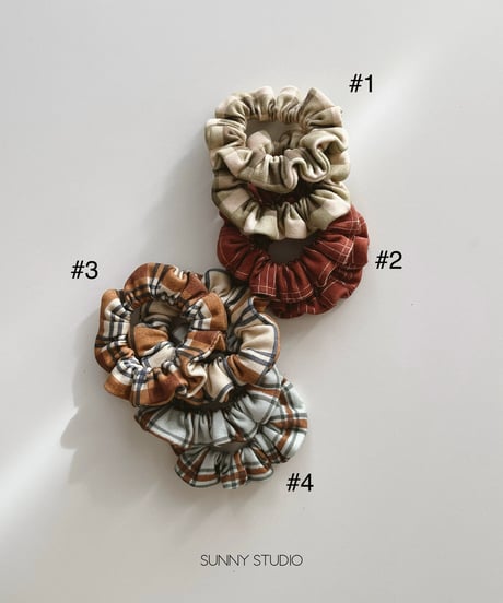 organic cotton Scrunchie /set of 2