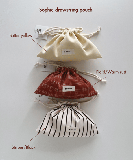"Sophie"  drawstring pouch