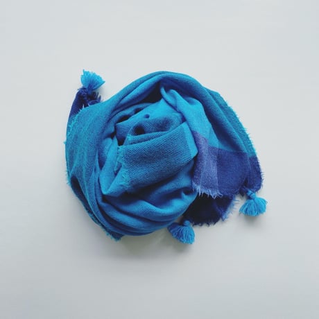 Wool Chambray Tassel Stole