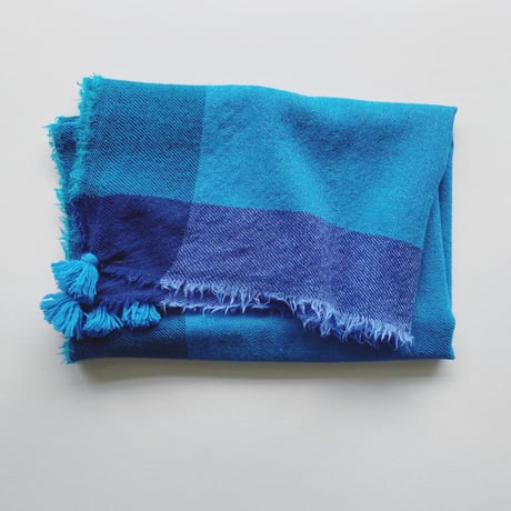 Wool Chambray Tassel Stole