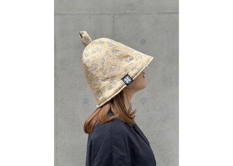 🐸着物生地🐰 和柄 トリプル仕立て! 3枚重ね 厚手メッシュ! ✅メッシュ素材 サウナハット  Japanese pattern
