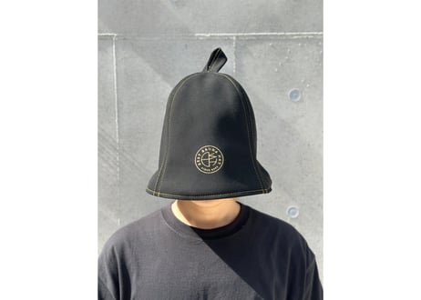 全 3種あり 🟡best sauna hat⚫良質蒸温🟢  刺繍入り! ステッチ同色 ブラック厚手 凄い断熱性 Lサイズ✅フェイクスエード マイクロファイバー 特大サイズ! サウナハット