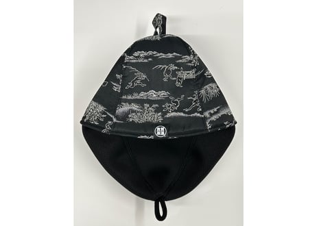鳥獣戯画 🐸着物生地🐰 和柄 トリプル仕立て! 3枚重ね 厚手メッシュ! ✅メッシュ素材 サウナハット  Japanese pattern