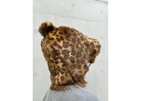 🐆レオパード🐆 2枚重ね フェイクファー 素材 次世代 3層構造 ポリエステル・メッシュ素材 サウナハット リバーシブル オリジナル商品 男女兼用 ゆったり