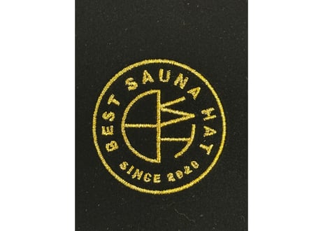 全 3種あり 🟡best sauna hat⚫良質蒸温🟢  刺繍入り! ステッチ同色 ブラック厚手 凄い断熱性 Lサイズ✅フェイクスエード マイクロファイバー 特大サイズ! サウナハット