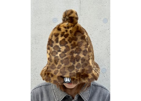 🐆レオパード🐆 2枚重ね フェイクファー 素材 次世代 3層構造 ポリエステル・メッシュ素材 サウナハット リバーシブル オリジナル商品 男女兼用 ゆったり