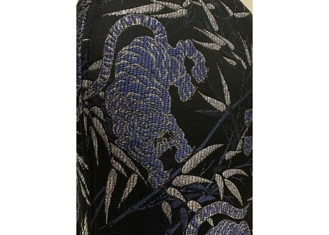 虎 光沢 🐯 着物生地 🐯 和柄 トリプル仕立て! 3枚重ね 厚手メッシュ! ✅メッシュ素材 サウナハット  Japanese pattern