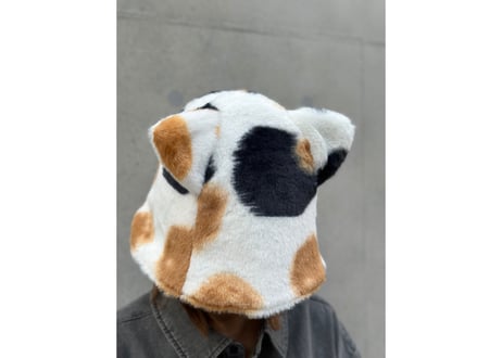 🐱 三毛猫 耳付き 🐱 フェイクファー素材  次世代 3層構造 ポリエステル・メッシュ素材 サウナハット リバーシブル オリジナル商品 男女兼用 ゆったり