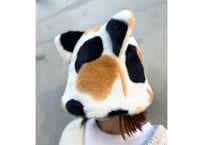 🐱 三毛猫 耳付き 🐱 フェイクファー素材  次世代 3層構造 ポリエステル・メッシュ素材 サウナハット リバーシブル オリジナル商品 男女兼用 ゆったり