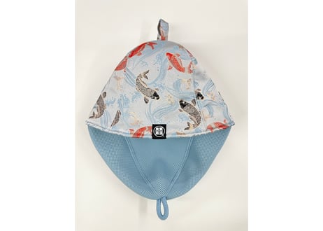 鯉 🐟 着物生地 🐟 和柄 トリプル仕立て! 3枚重ね 厚手メッシュ! ✅メッシュ素材 サウナハット  Japanese pattern