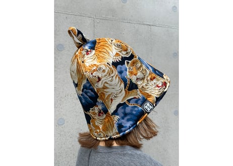 全 2色あり 🐅百虎🐅 豪華 サテン スカジャン トリプル!! 遮熱性が高い 3枚重ね 大サイズ メッシュ素材 サウナハット