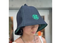 全 3種あり 🟡best sauna hat⚫良質蒸温🟢  刺繍入り! ステッチ同色 ブラック厚手 凄い断熱性 Lサイズ✅フェイクスエード マイクロファイバー 特大サイズ! サウナハット