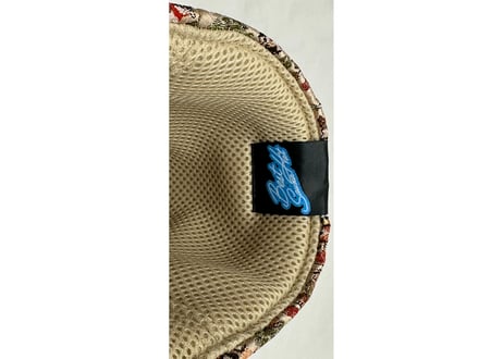 洛中洛外図 金 着物生地 和柄 トリプル仕立て! 3枚重ね 厚手メッシュ! ✅メッシュ素材 サウナハット  Japanese pattern