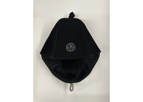 全 3種あり 🟡best sauna hat⚫良質蒸温🟢  刺繍入り! ステッチ同色 ブラック厚手 凄い断熱性 Lサイズ✅フェイクスエード マイクロファイバー 特大サイズ! サウナハット