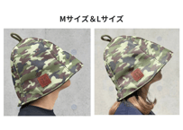 M & L サイズ 革タグ付💠グリーン💠 迷彩 トリプル!! カーキ 3枚重 ✅次世代 3層構造 ポリエステル・メッシュ素材 サウナハット リバーシブル オリジナル商品 男女兼用 ゆったり