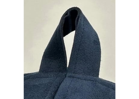 🔴良質蒸温🔴 刺繍入り! ネイビー 厚手 凄い断熱性 Lサイズ✅フェイクスエード マイクロファイバー & 次世代 3層構造 ポリエステル・メッシュ素材 特大サイズ! サウナハット