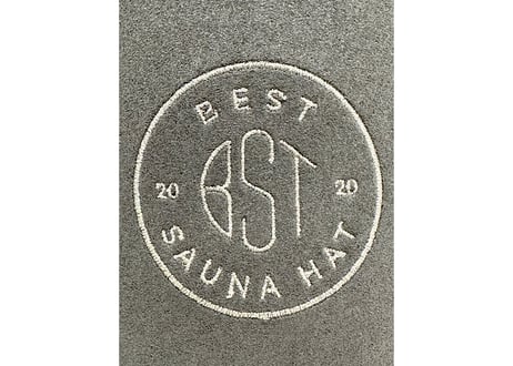 シルバー ⚪Best Sauna Hat⚪ 小ロゴ 刺繍入り! 厚手 凄い断熱性 Lサイズ✅フェイクスエード マイクロファイバー & メッシュ素材 特大サイズ! サウナハット
