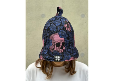 全 2色あり 💀 スカル柄💀 豪華 ジャガード 装飾生地 トリプル!! 遮熱性が高い 3枚重ね 次世代 3層構造 メッシュ素材 サウナハット