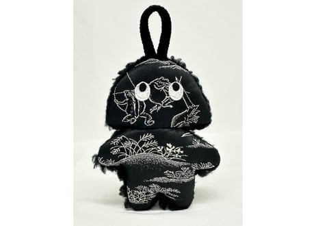 限定モデル!! 全身着物メッシュ君付 黒 鳥獣戯画 🐸着物生地🐰 和柄 トリプル仕立て! 3枚重ね 厚手メッシュ! サウナハット  Japanese pattern
