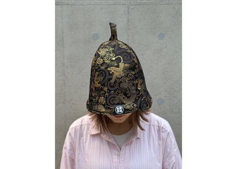 金虎 着物生地 和柄 トリプル仕立て! 3枚重ね 厚手メッシュ! ✅メッシュ素材 サウナハット  Japanese pattern