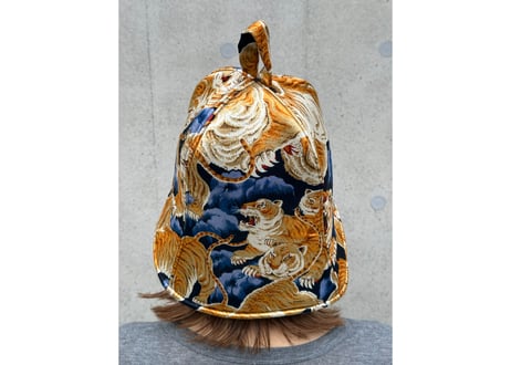 全 2色あり 🐅百虎🐅 豪華 サテン スカジャン トリプル!! 遮熱性が高い 3枚重ね 大サイズ メッシュ素材 サウナハット