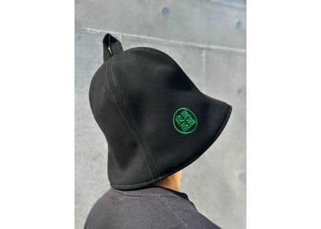 全 3種あり 🟡best sauna hat⚫良質蒸温🟢  刺繍入り! ステッチ同色 ブラック厚手 凄い断熱性 Lサイズ✅フェイクスエード マイクロファイバー 特大サイズ! サウナハット