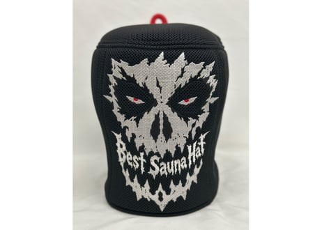💀スカル刺繍入り💀 トリプル!! 最強 メッシュ 3枚仕立て ✅フルフェイス  Sauna Armor ブラック 虚無僧君メッシュ ✅ 次世代 3層構造 メッシュ素材 サウナハット  コサック風