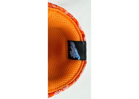 オレンジ 👘 着物生地 👘 和柄 トリプル仕立て! 3枚重ね 厚手メッシュ! ✅メッシュ素材 サウナハット  Japanese pattern