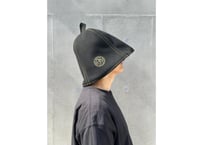 全 3種あり 🟡best sauna hat⚫良質蒸温🟢  刺繍入り! ステッチ同色 ブラック厚手 凄い断熱性 Lサイズ✅フェイクスエード マイクロファイバー 特大サイズ! サウナハット