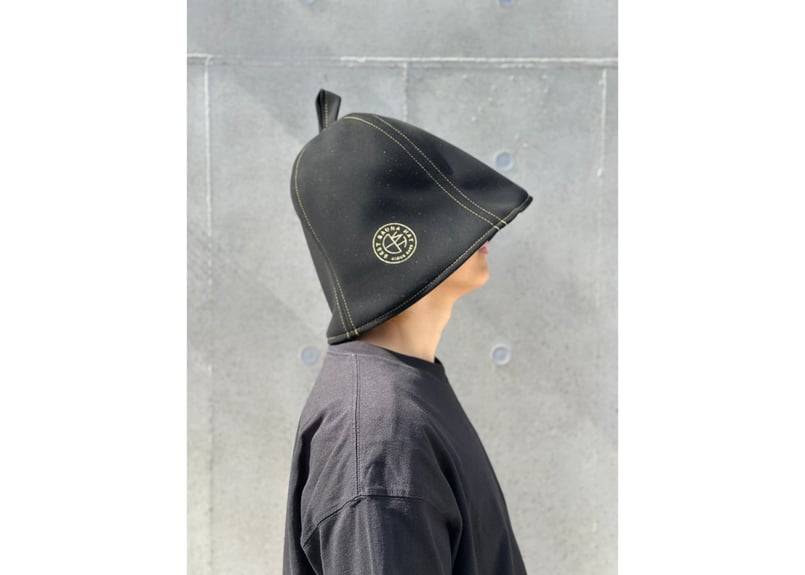 EN×BSH サウナハット 黒 刺繍 限定 コラボ おまけ付 希少 全 3種あり 🟡best sauna hat⚫良質蒸温🟢 刺繍入り! ステッチ同色