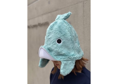 🐋クジラ🐋 特殊構造 刺繍 国産ファー採用 フェイクファー素材 次世代 3層構造 ポリエステル・メッシュ素材 サウナハット