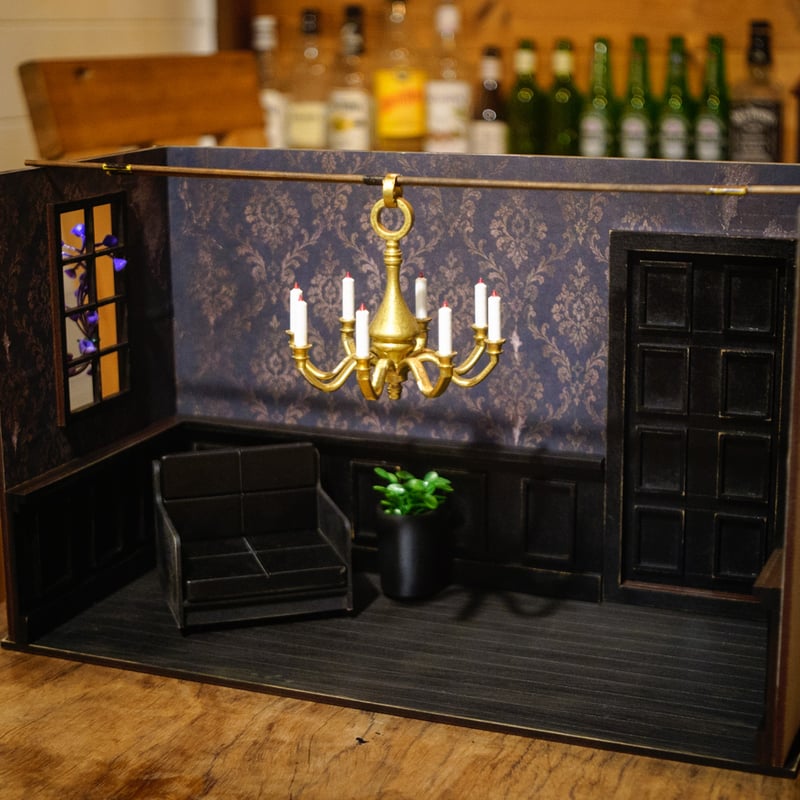 1/10スケールドールハウス「朽ちた洋館の応接室」カスタム品 | kkcompany