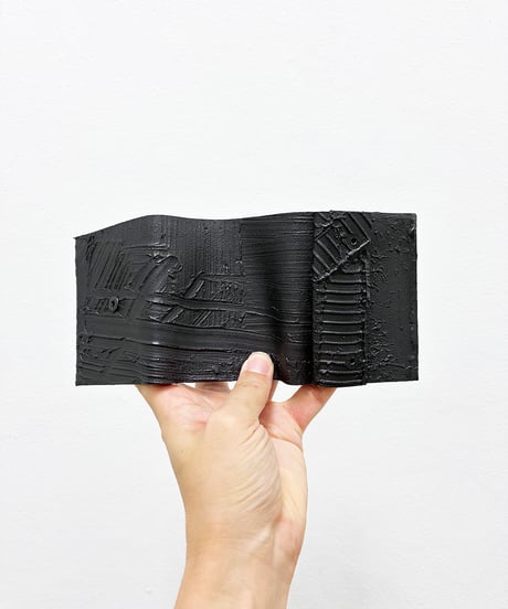 mw11｜三つ折り豆財布／BK