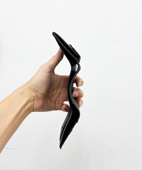 mw11｜三つ折り豆財布／BK