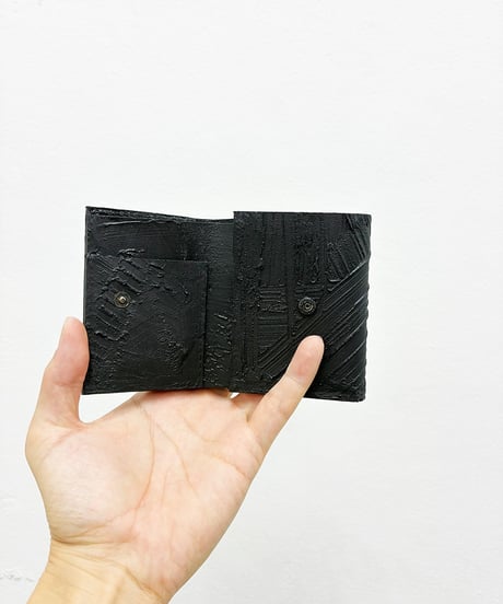 mw11｜三つ折り豆財布／BK